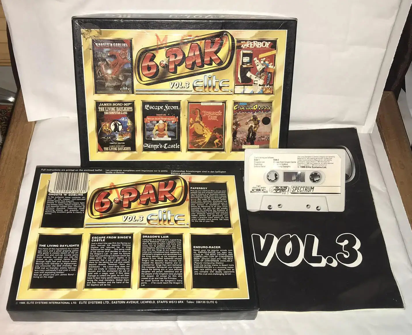 6 PAK Elite Vol 3 RARE, ZX Spectrum by Elite Magretro