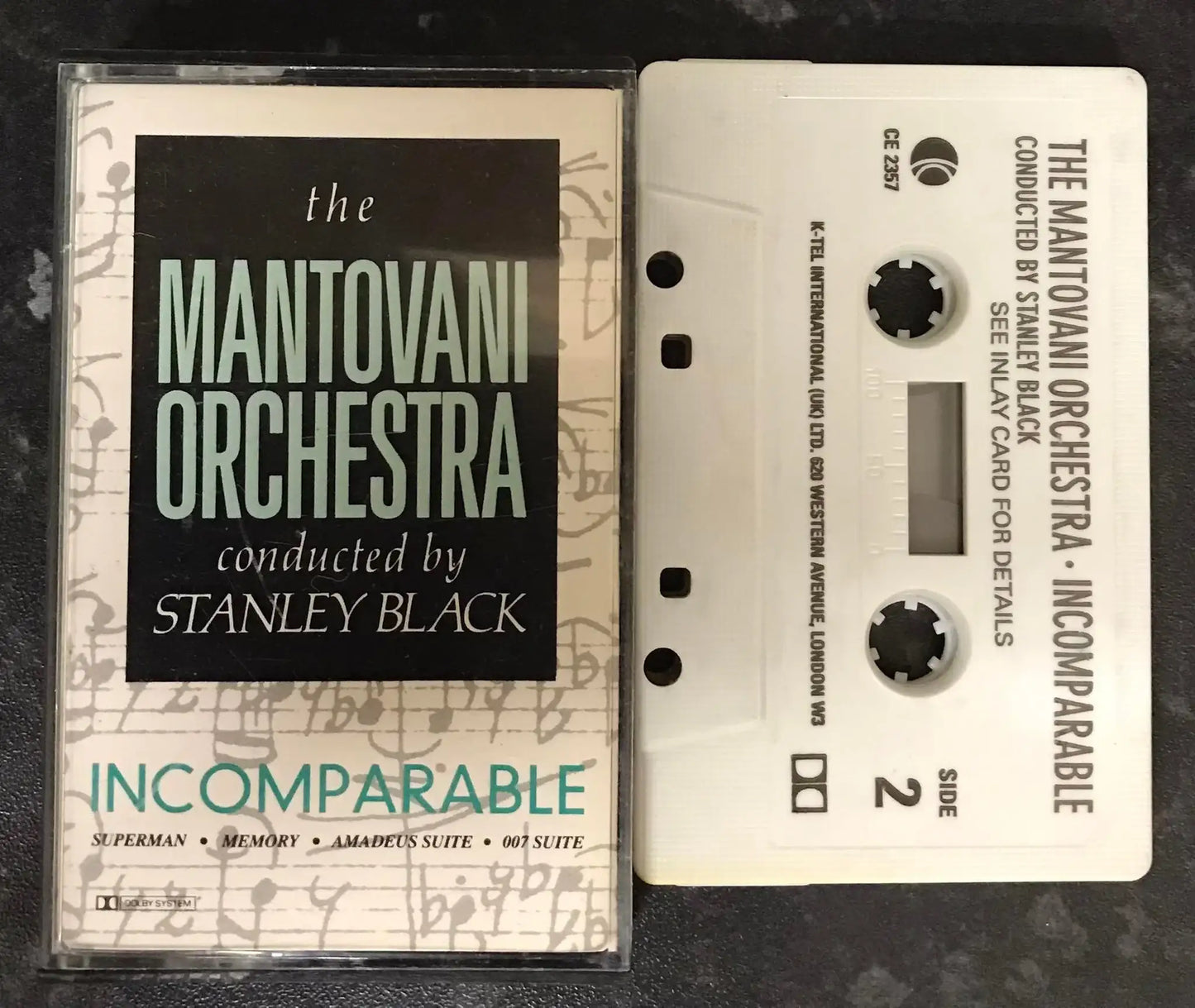 The Mantovani Orchestra, Incomparable Album, ce2357, K-Tel, Vintage Cassette Magretro