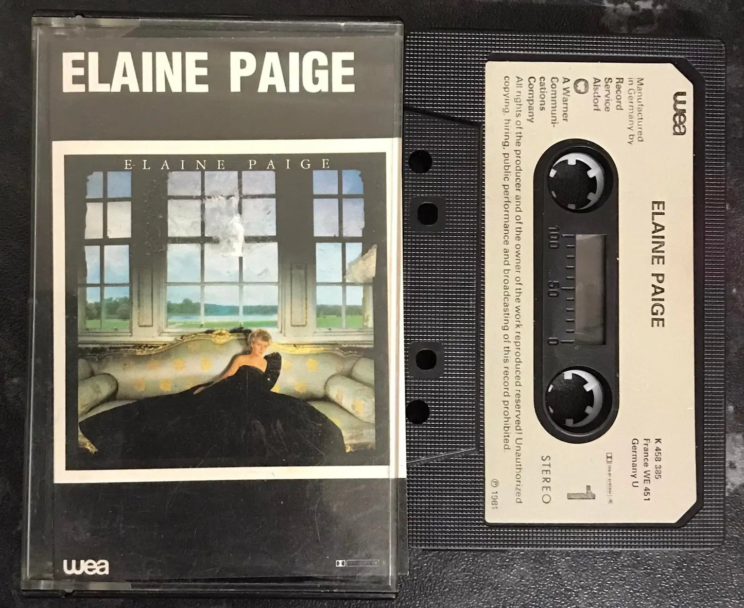Elaine Paige, Self Titled Album, WEA, K 458 385, Vintage Cassette Magretro