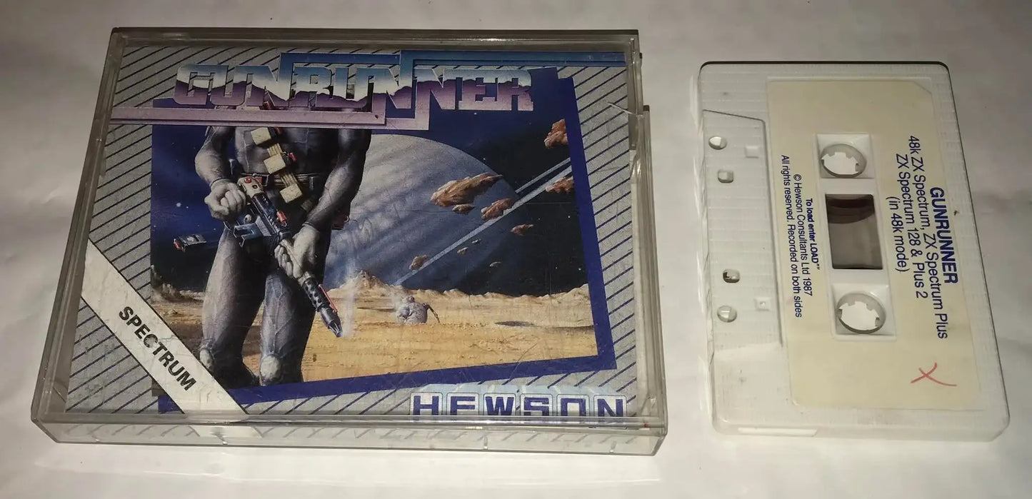 Gunrunner, ZX Spectrum, by Hewson (RARE), WORKING Magretro