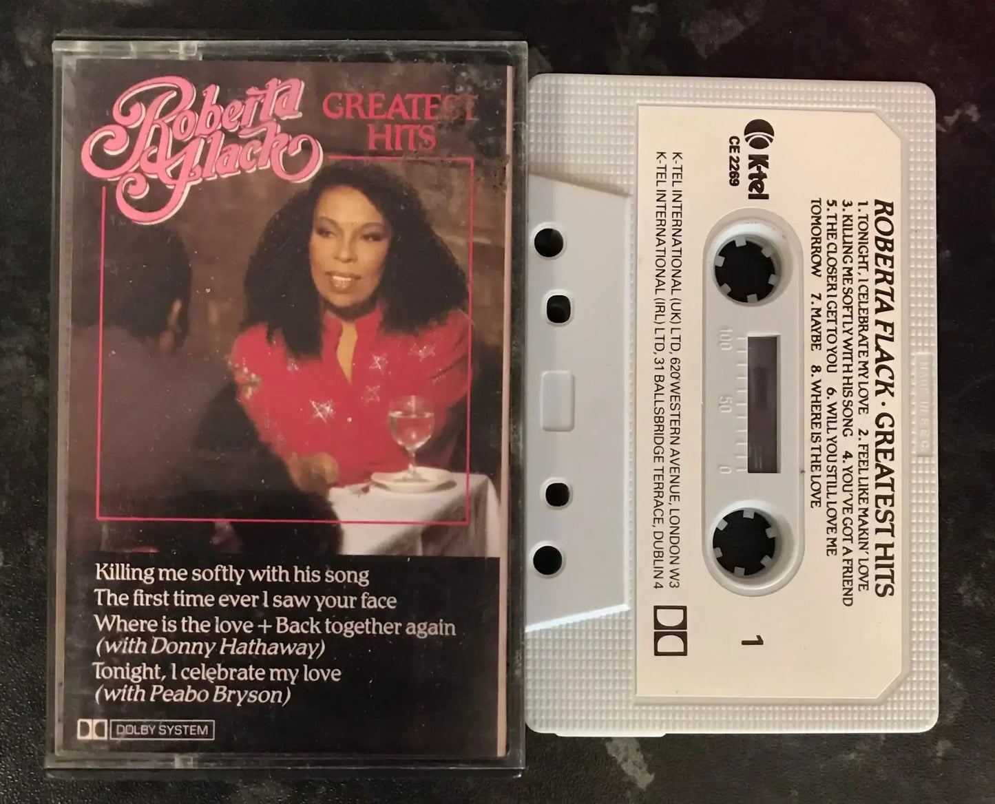 Roberta Flack, Greatest Hits Album, K-Tel CE 2269, Vintage Cassette Magretro