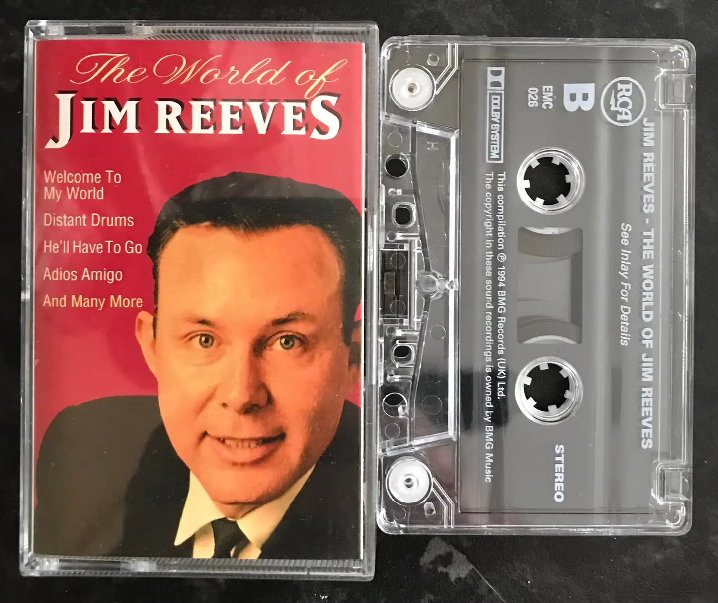The World Of Jim Reeves Album, emc 026, RCA, BMG, Vintage Cassette Magretro