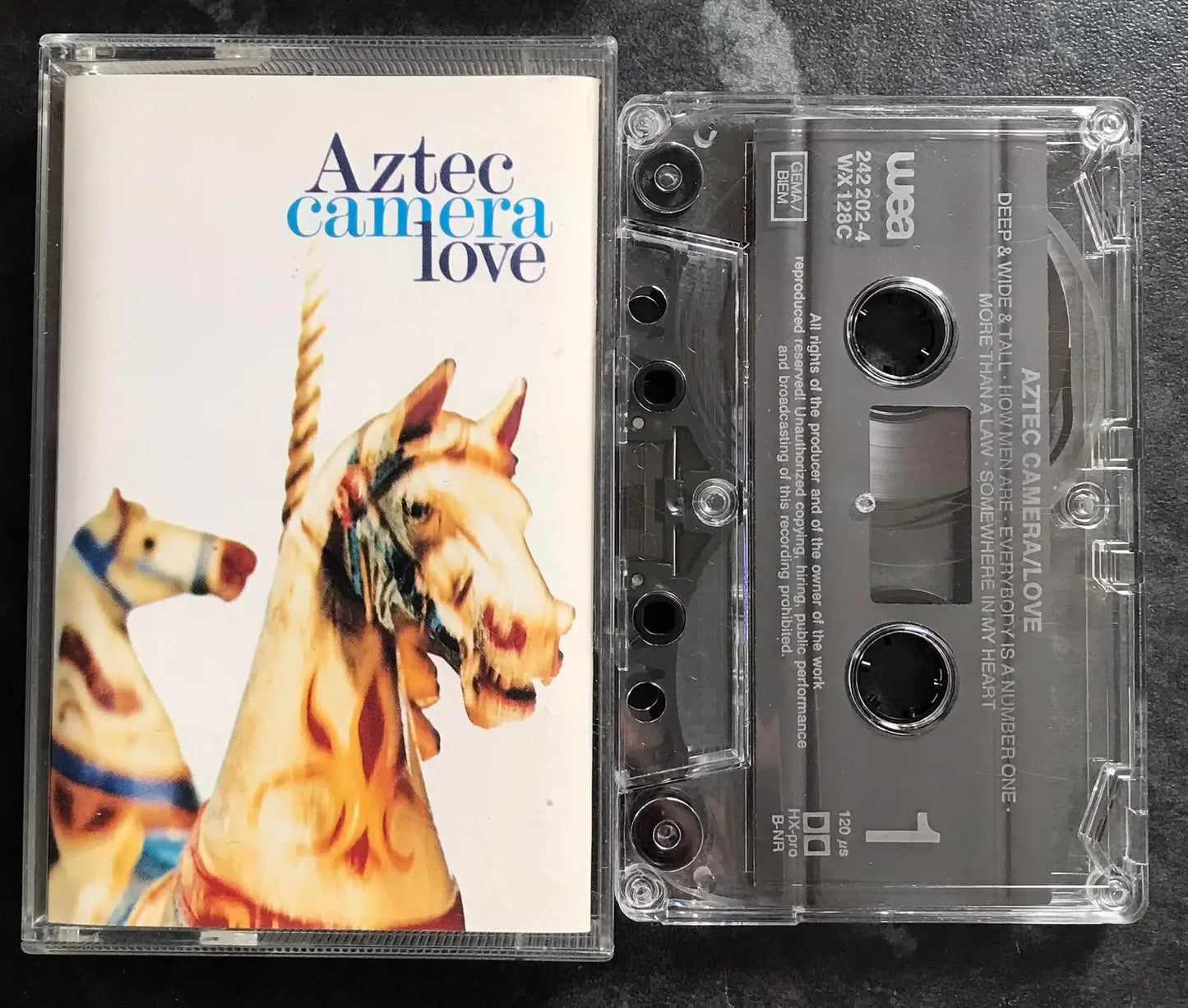 Aztec Camera, Love Album, WEA, 242 202-4, WX 128C, Vintage Cassette Magretro