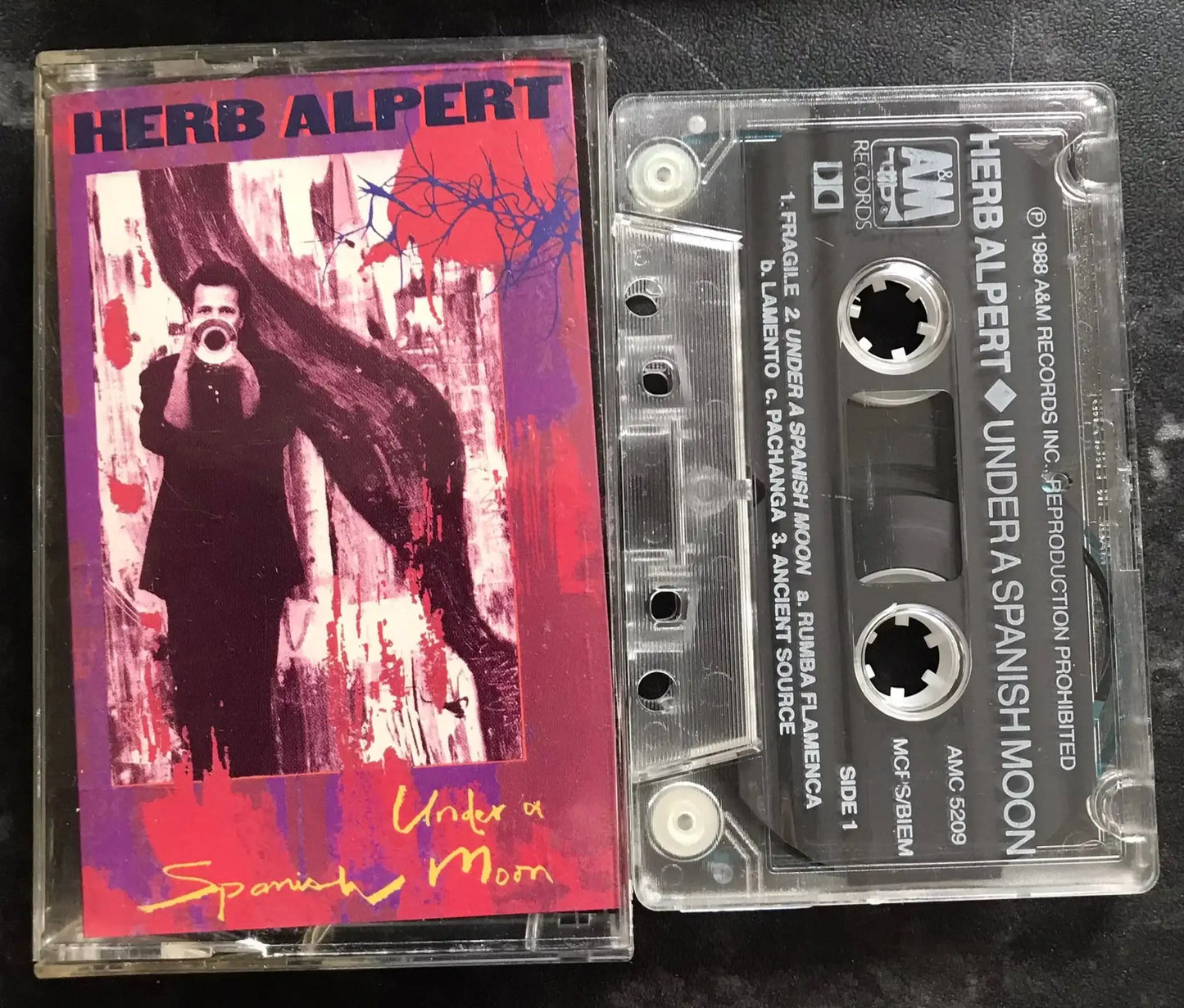 Herb Alpert, Under A Spanish Moon Album, A&M, AMC 5209, Vintage Cassette Magretro
