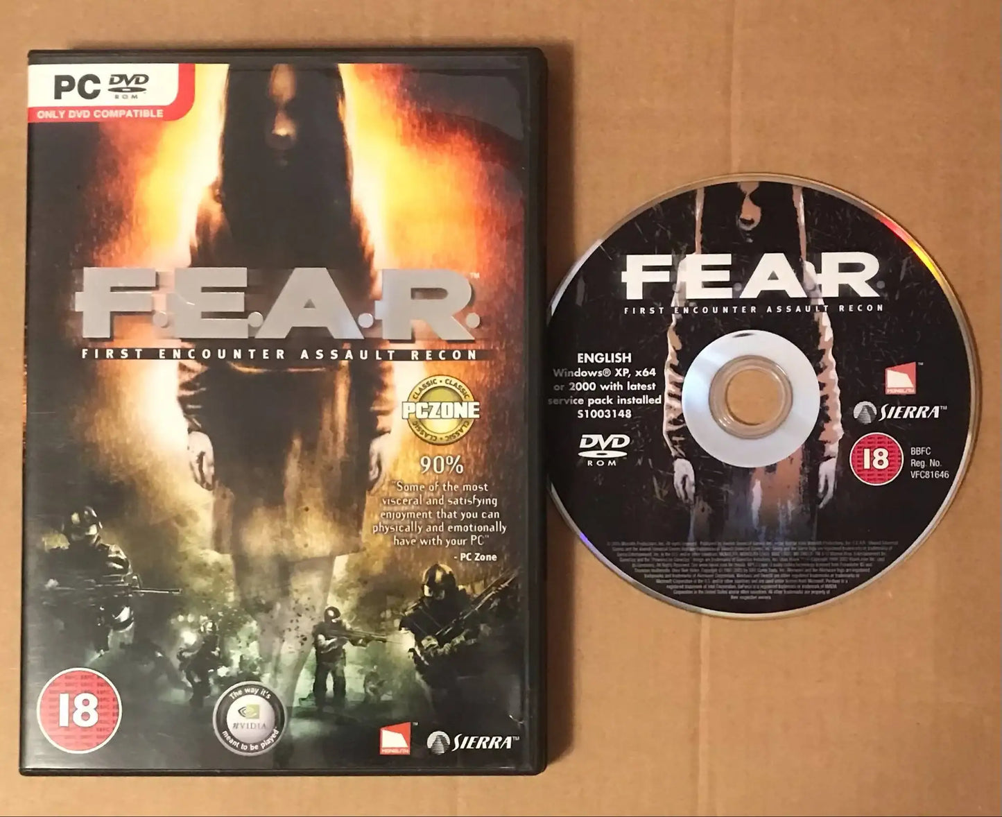 F.E.A.R. (FEAR) First Encounter Assault Recon - PC CD-Rom game Magretro