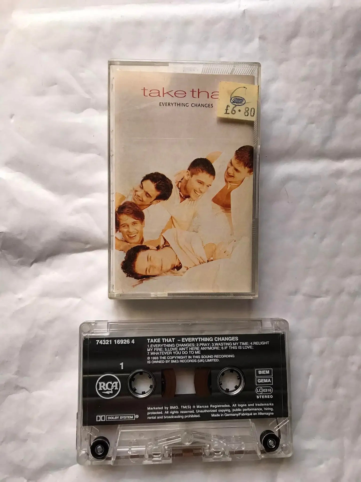 Take That, Everything Changes Album, RCA, 74321 169264, Vintage Cassette Magretro