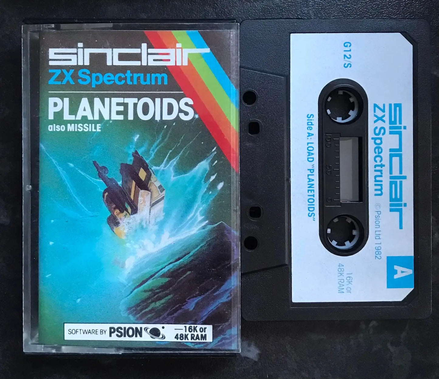 Planetoids and Missile by Sinclair / Psion, ZX Spectrum Game, Working Magretro