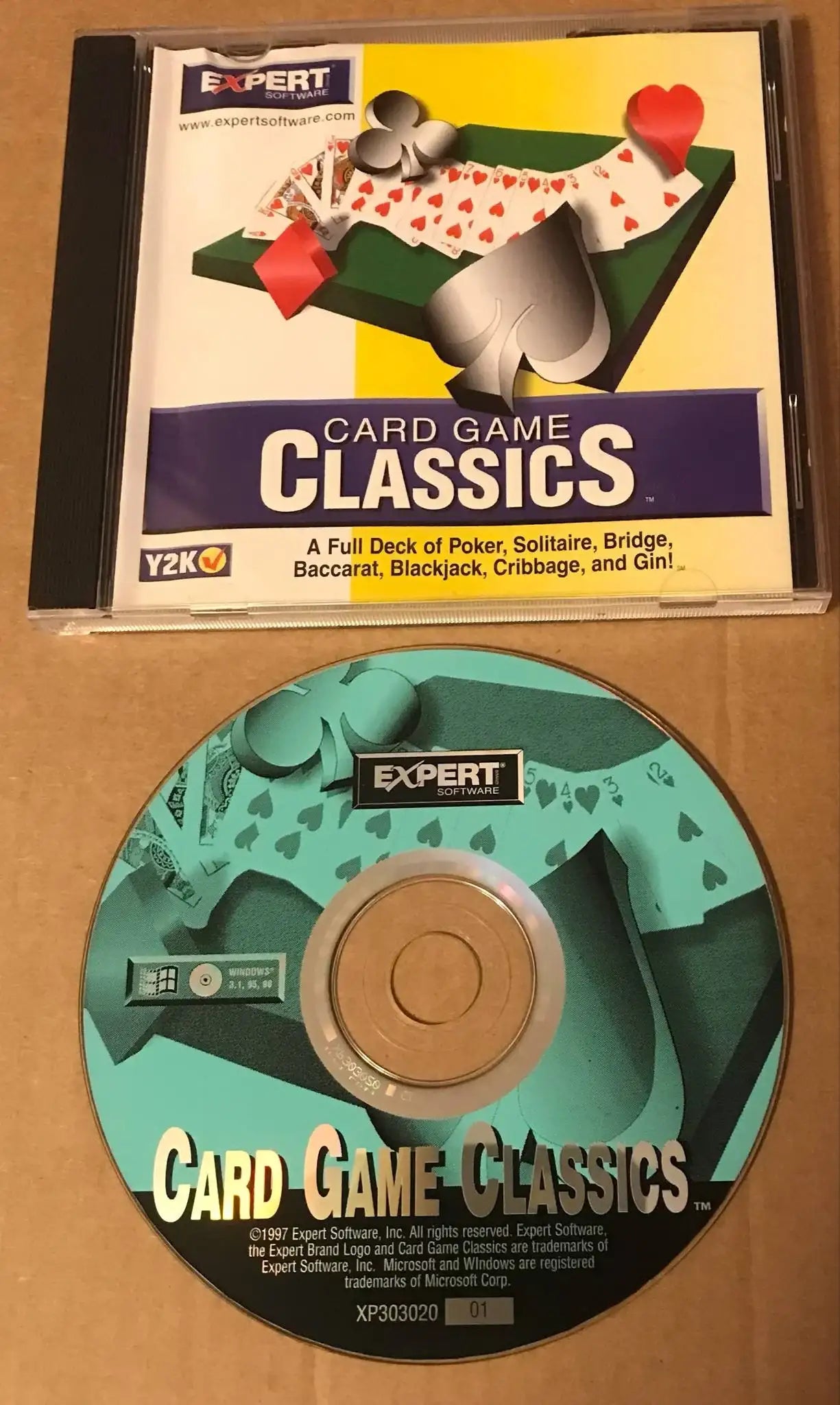 Expert Card Game ClassicsCD - ROM for Windows 95/98 (1997) - PC CD-Rom Magretro
