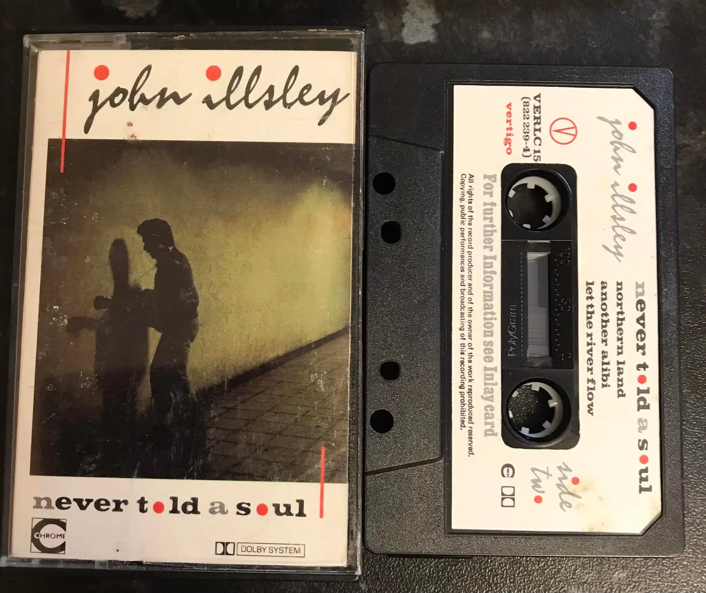 John Illsley, Never Told A Soul Album, Vertigo Label, VERLC 15, Vintage Cassette Magretro