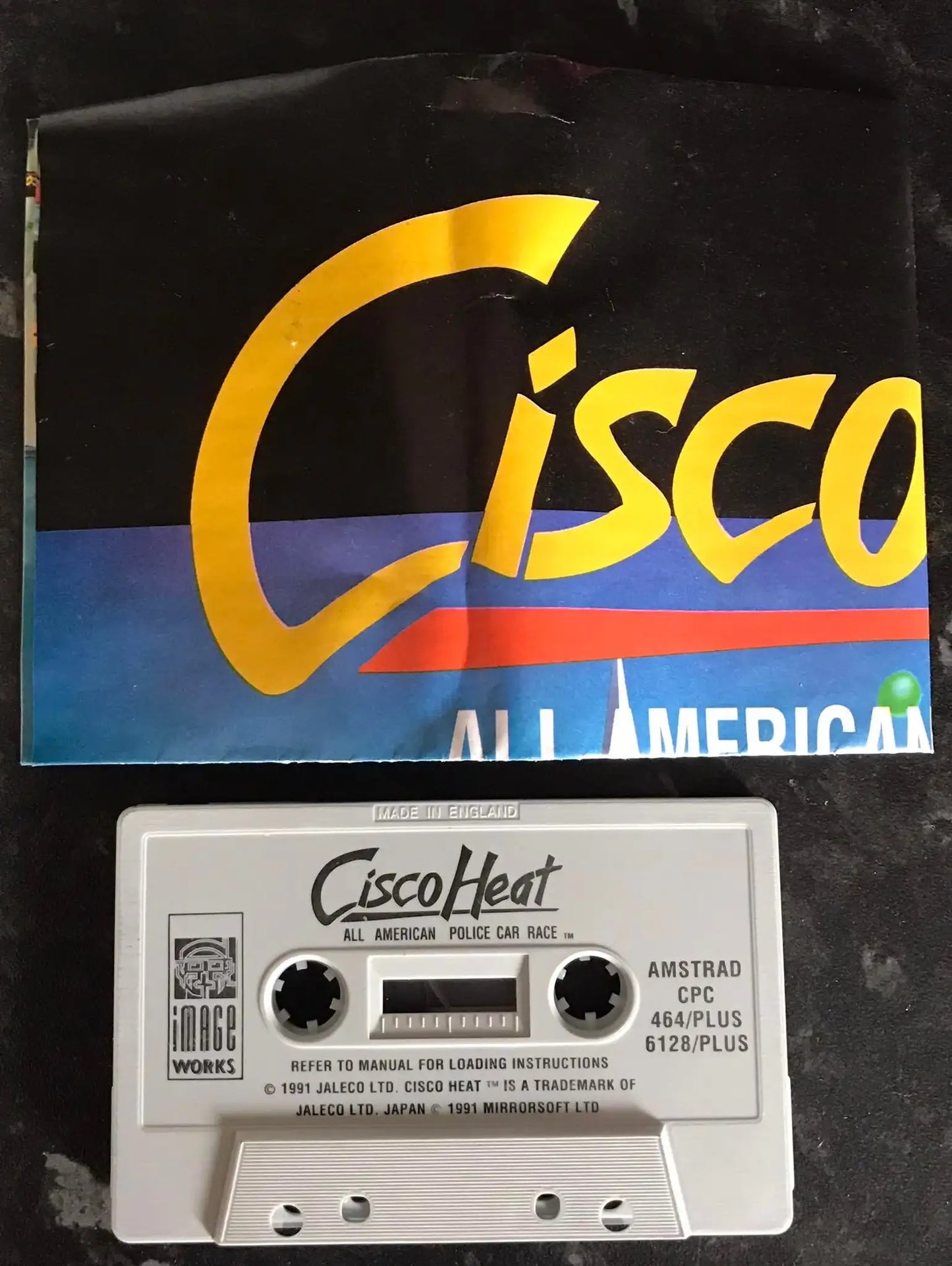 Cisco Heat, Image Works Software, No Box, Amstrad 464 Game Magretro