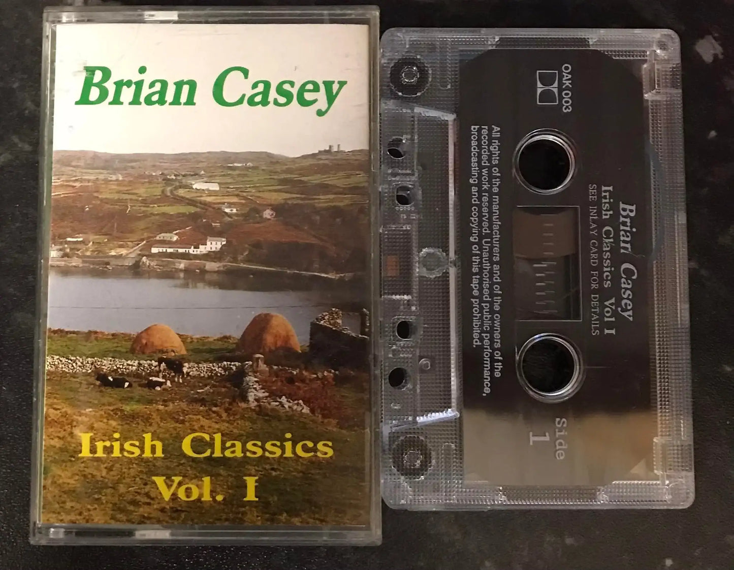 Brian Casey, Irish Classics Vol 1 Album, OAK 003, Vintage Cassette Magretro