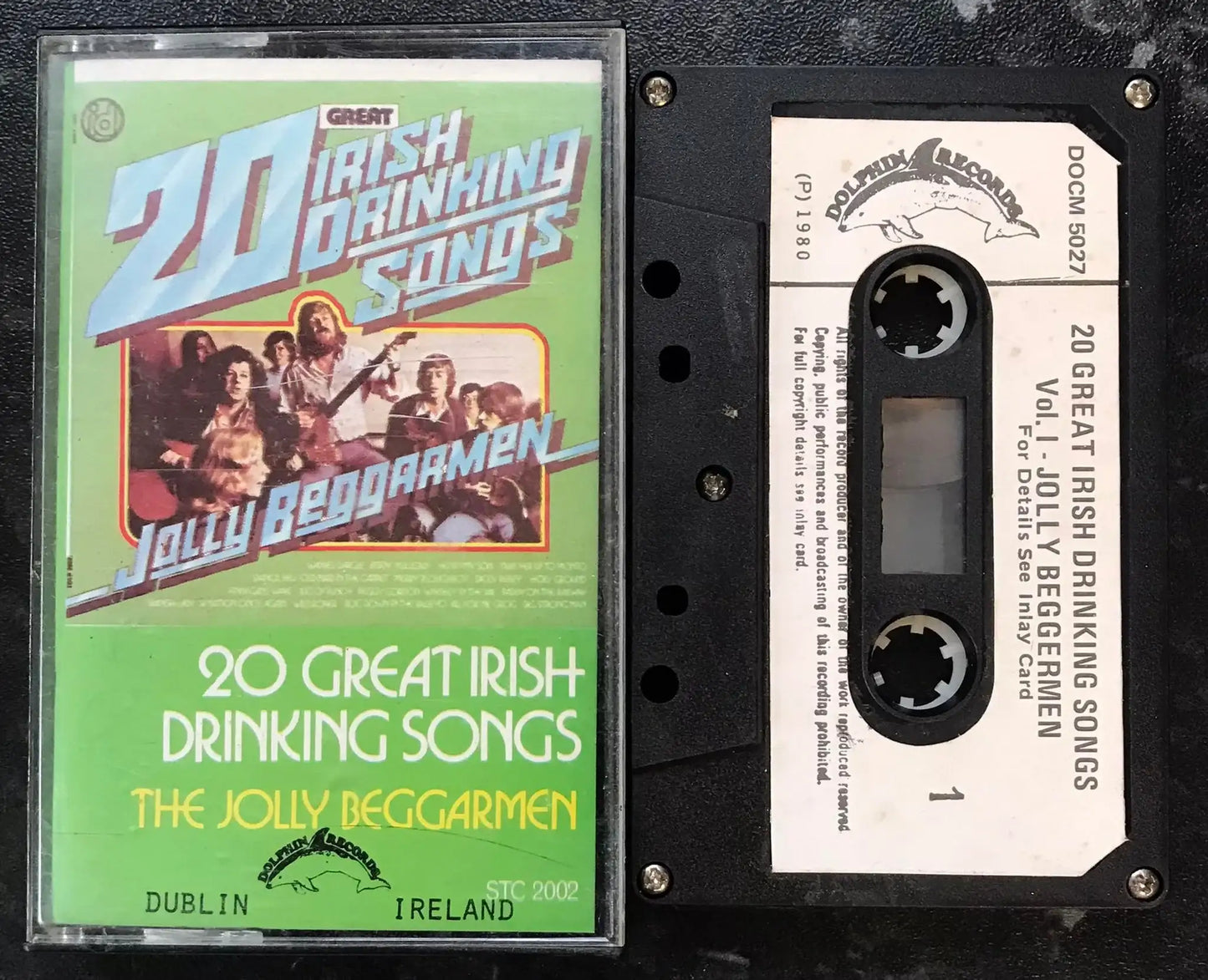 20 Irish Drinking Songs, The Jolly Beggarmen, DOCM 6027, Vintage Cassette Magretro