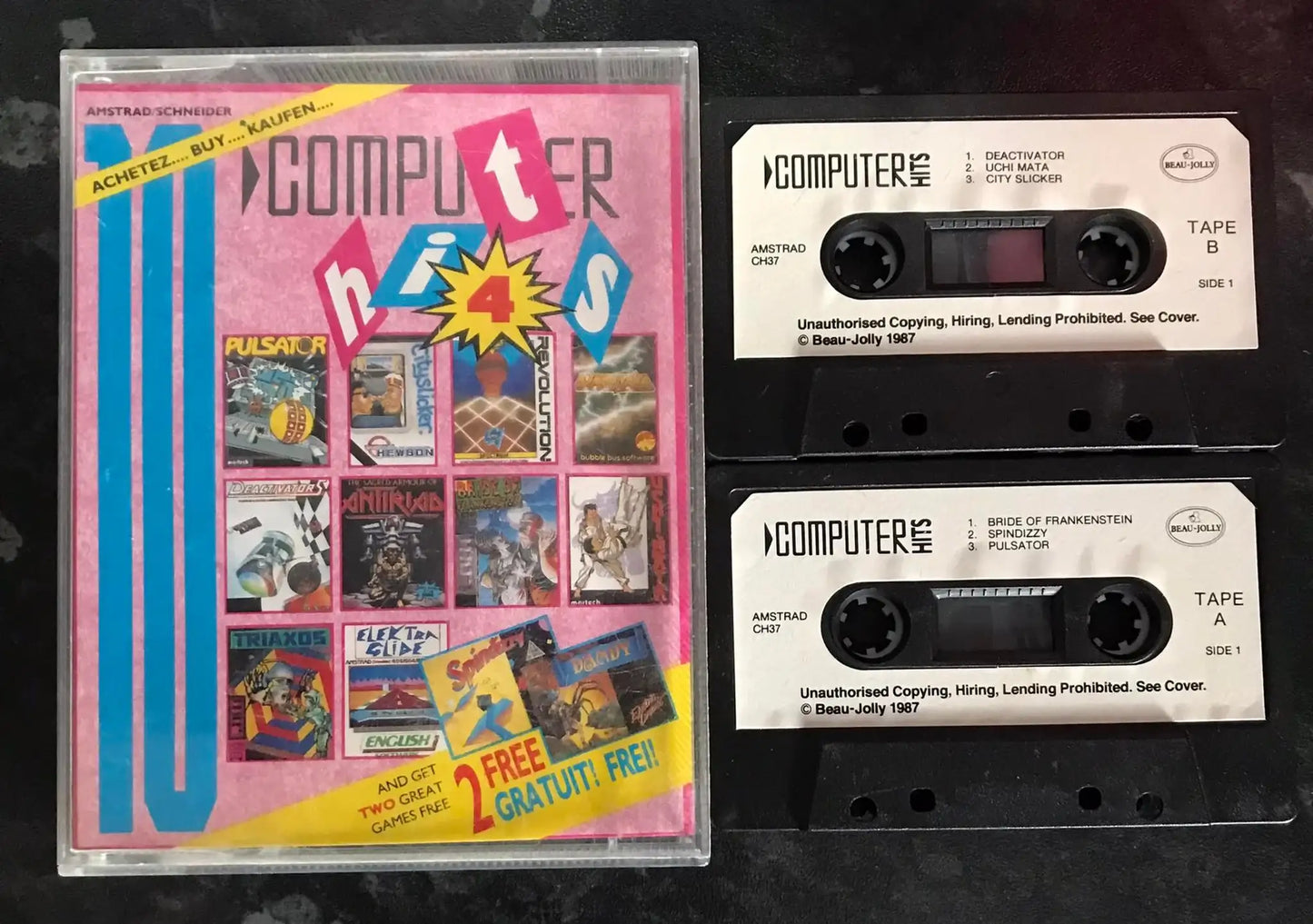 10 Computer Hits 4, CPC 464 / 664 Released by Beau Jolly, RARE Magretro