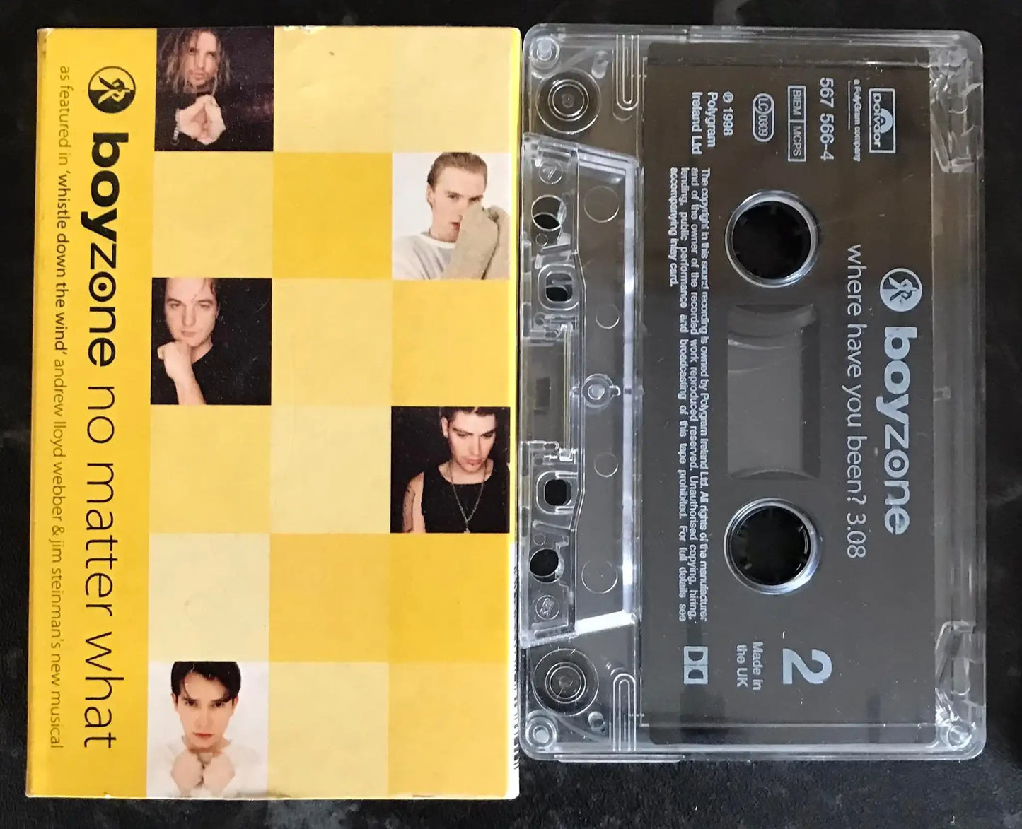 Boyzone, No Matter What Single, POLYDOR, 567-566-4, Vintage Cassette Magretro