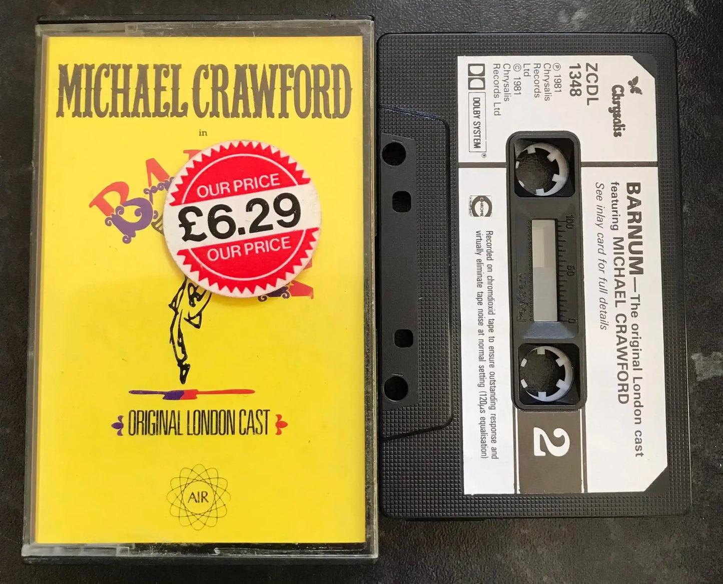 Michael Crawford in Barnum, Original london cast, ZCDL 1348, Vintage Cassette Magretro