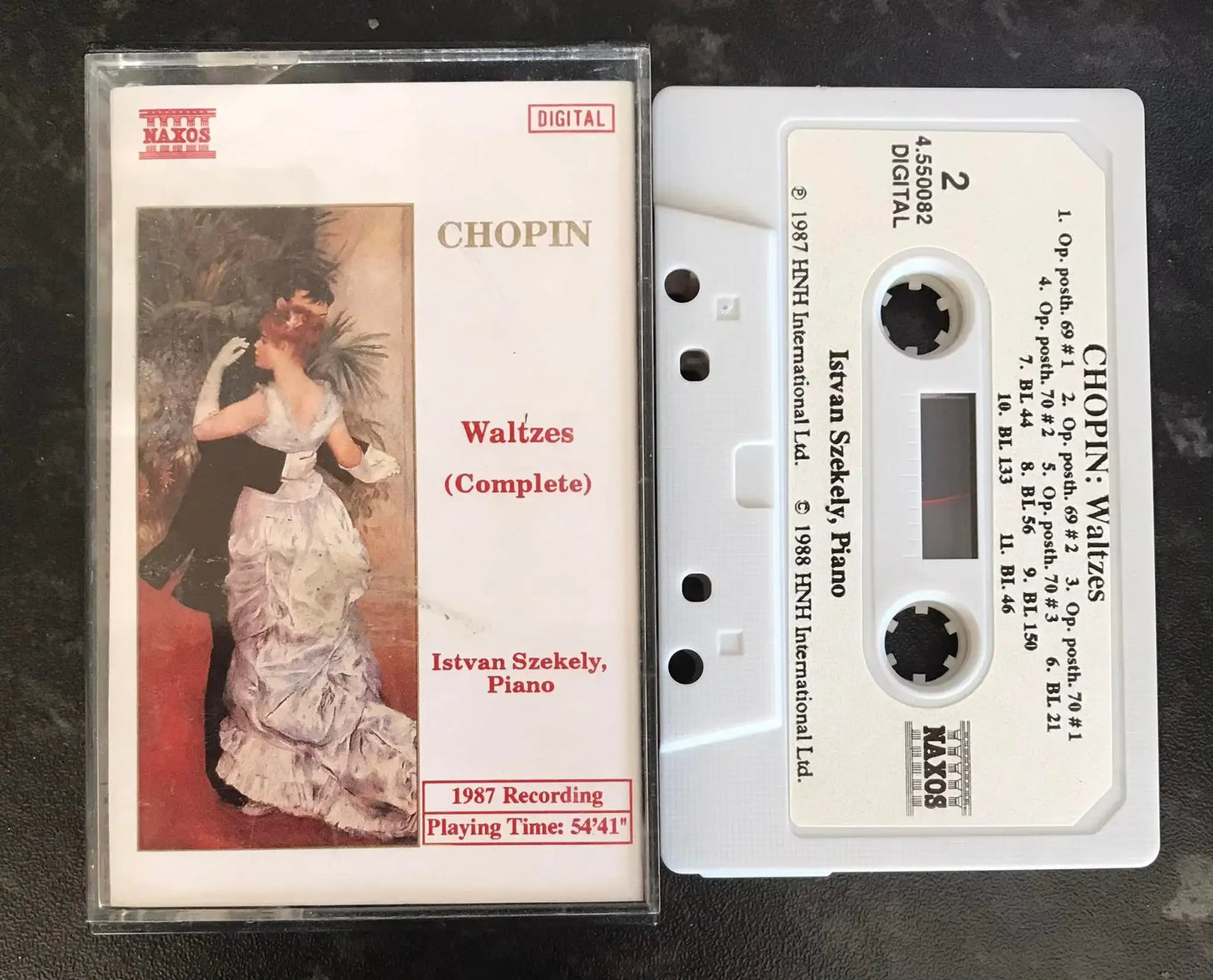 Chopin, Waltzes Album, Istvan Szekely, Naxos, 4.550082, Vintage Cassette Magretro