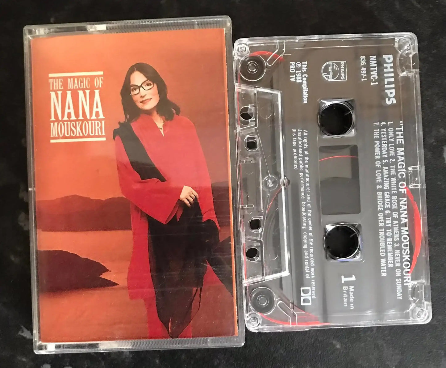 The Magic Of Nana Mouskouri Album, Philips, NMTVC 1, Vintage Cassette Magretro