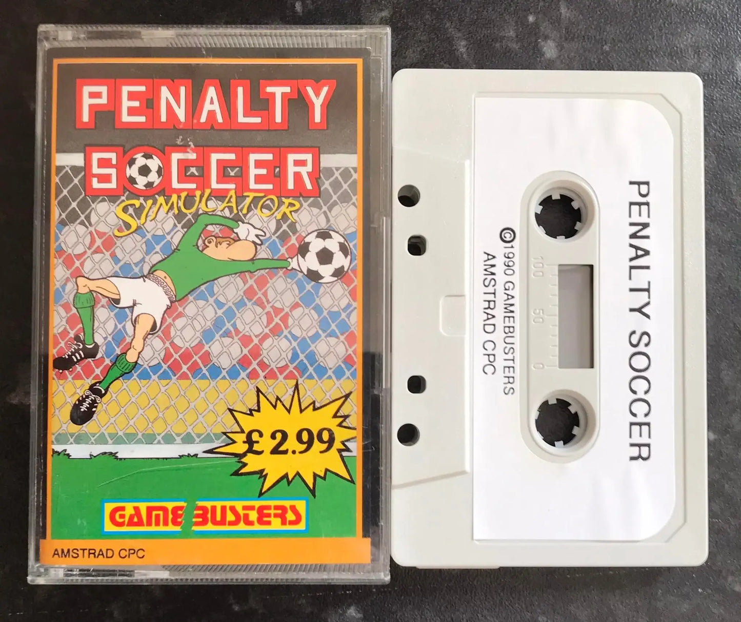 Penalty Soccer Simulator, Gamebusters, Amstrad 464 Game, RARE Magretro