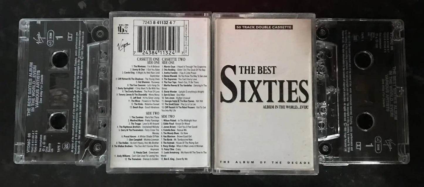 The Best Sixties Album In The World...Ever!, VIRGIN, VTDMC 66, Vintage Cassette Magretro