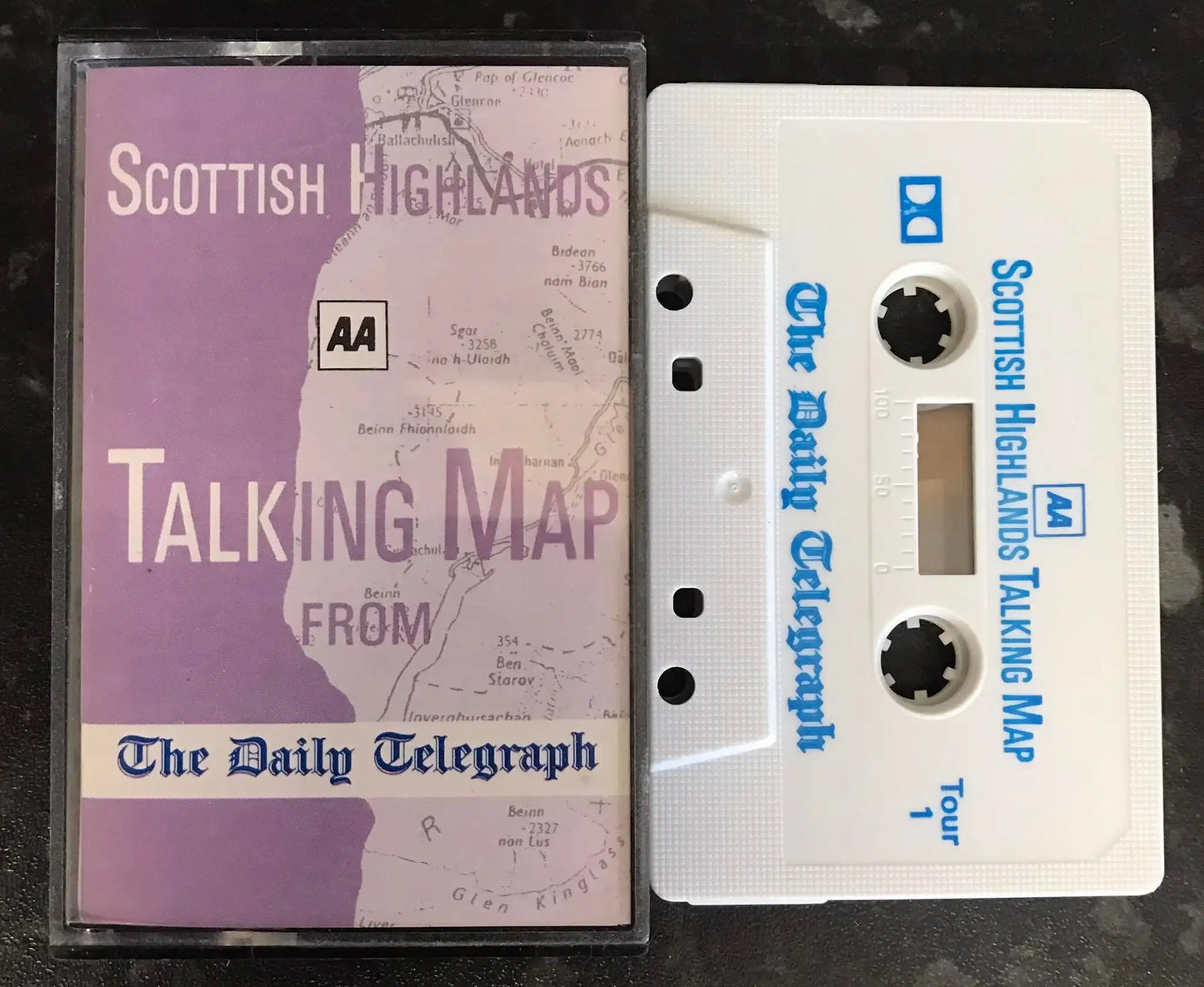 Scottish Highlands, Talking Map from The Daily Telegraph, Vintage Cassette Magretro
