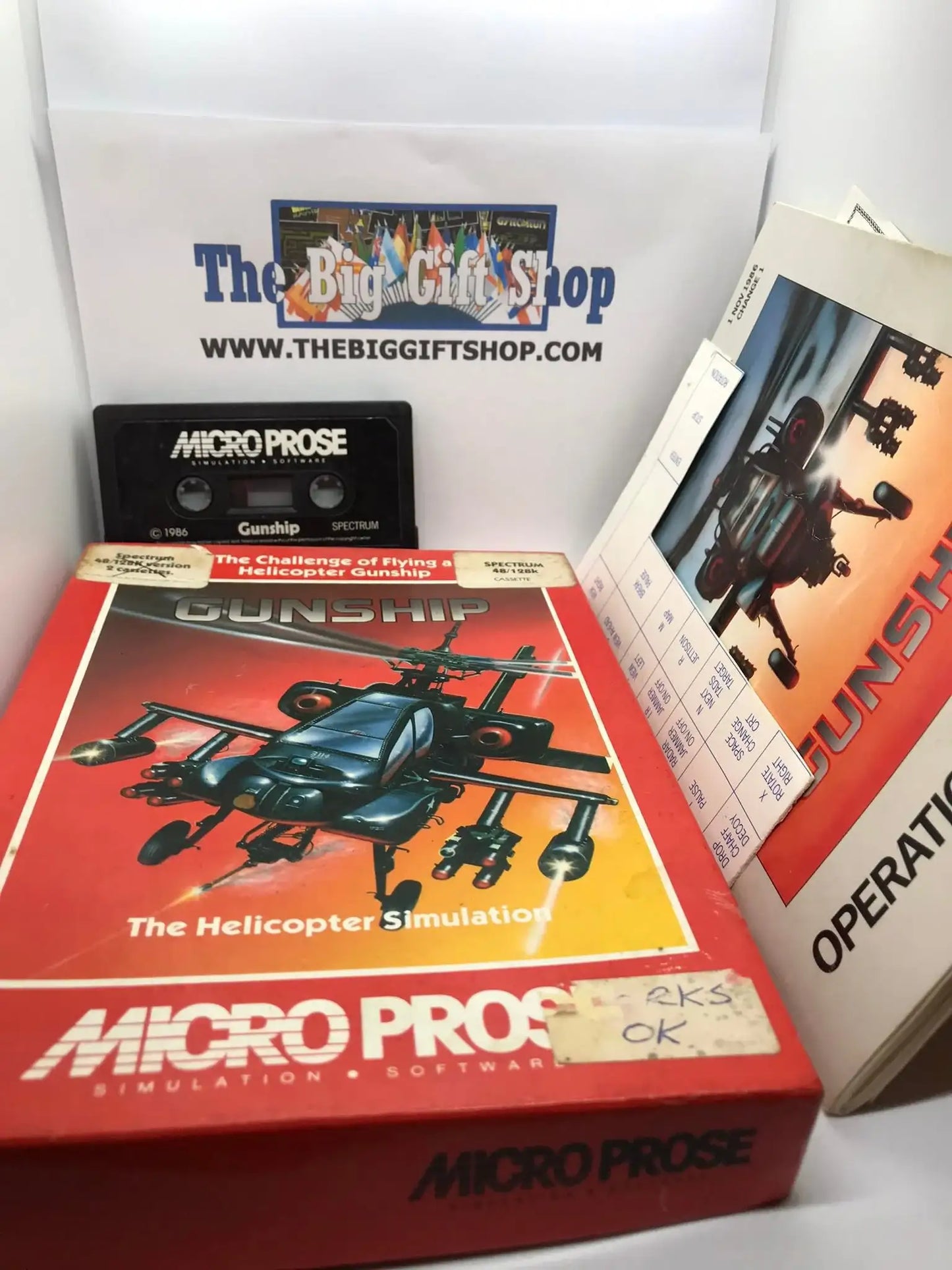 Gunship, 48k (Tested Working), ZX Spectrum by Microprose Software Magretro