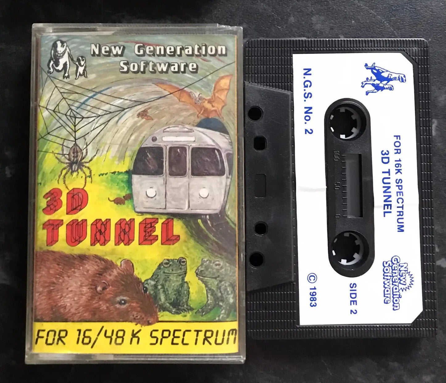 3D Tunnel 16k, by New Generation Software, ZX Spectrum Game, WORKING Magretro