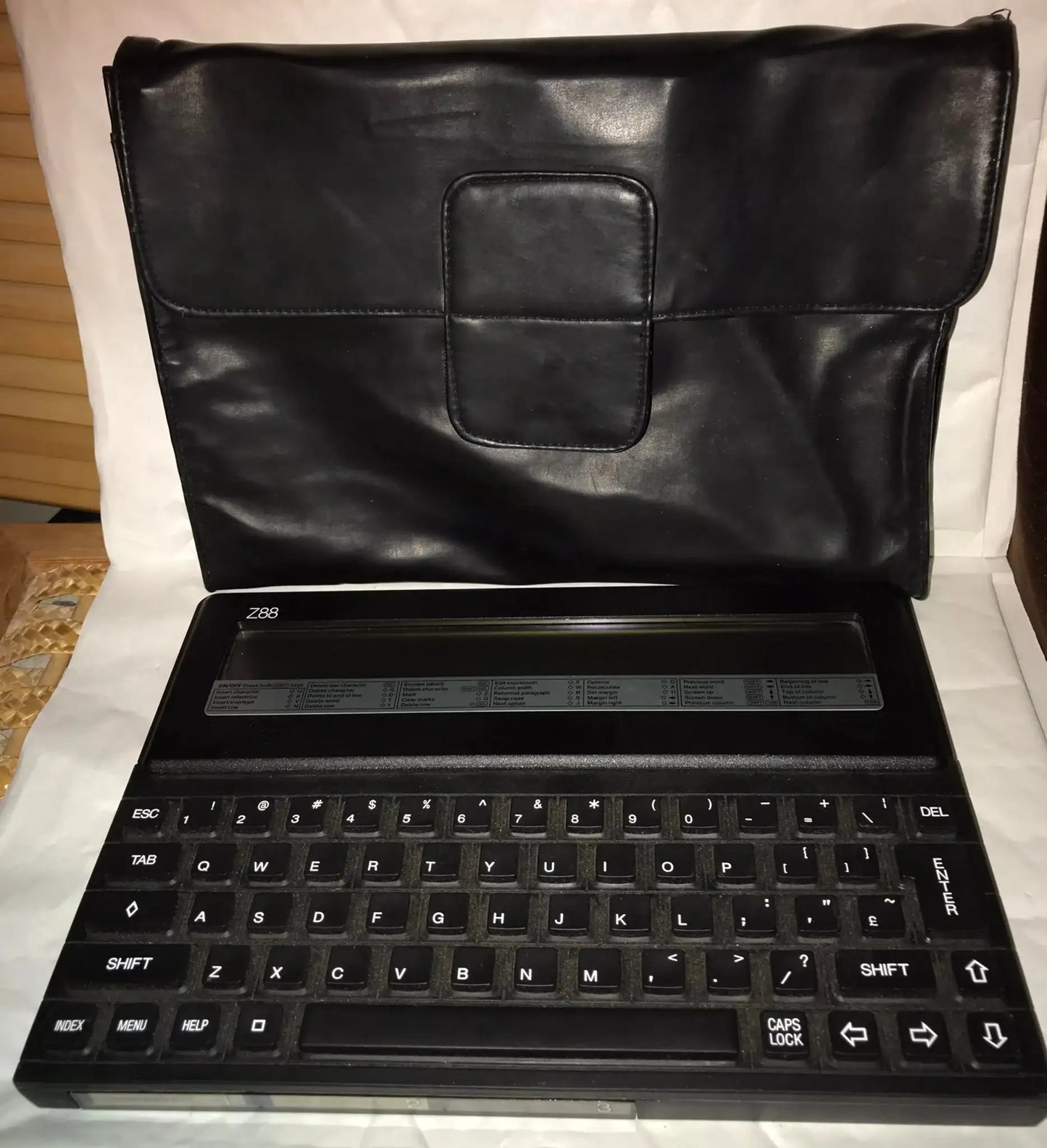 Vintage Cambridge z88 Computer UK in leather carry case - WORKING Magretro