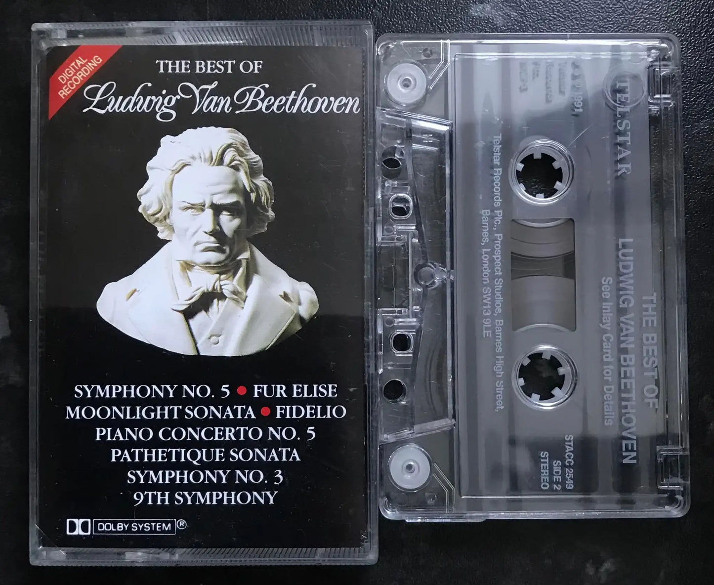 The Best of Ludwig Von Beethoven, Telstar Label, STACC 2549, Vintage Cassette Magretro