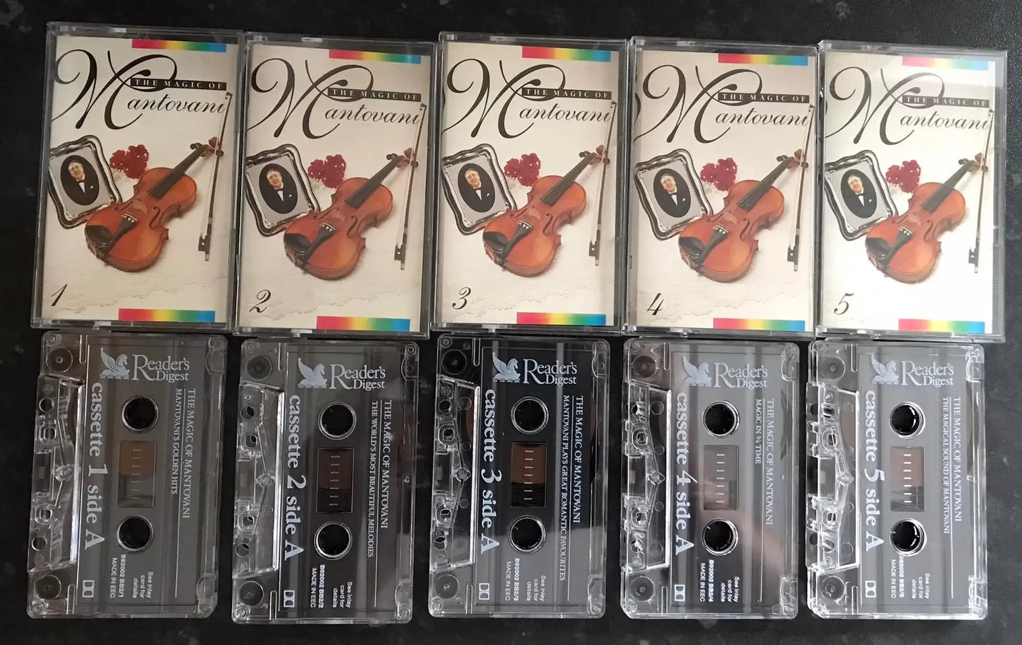 The Magic Of Mantovani Album, 5 Tape Set, B92002 BB2/1, Vintage Cassette Magretro