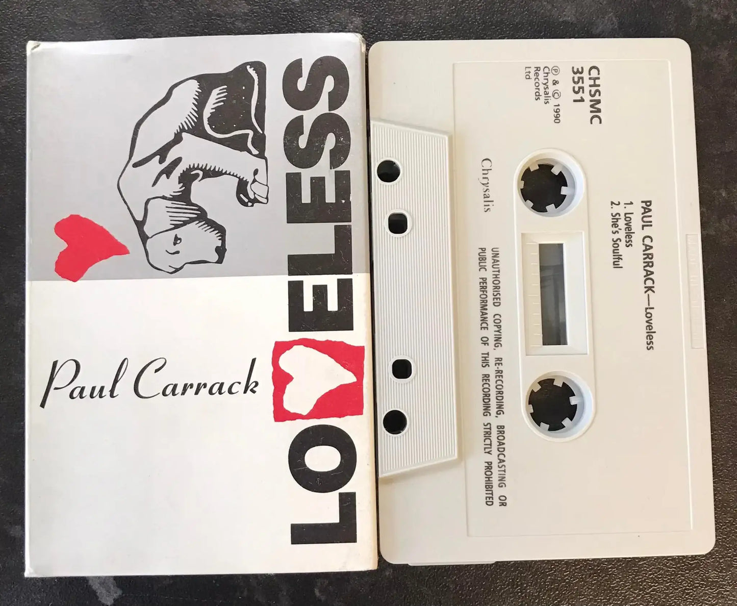 Paul Carrack, Loveless Single, chsmc 3551, Vintage Cassette Magretro