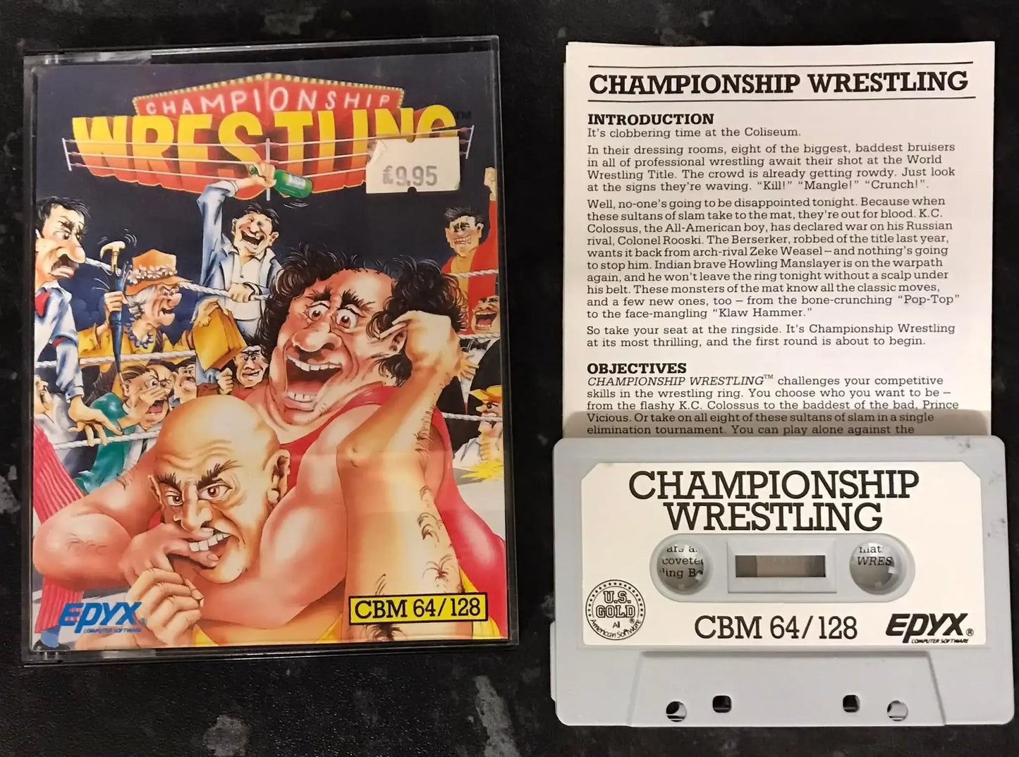 Championship Wrestling, C64 game by Epyx Software, RARE, WORKING Magretro