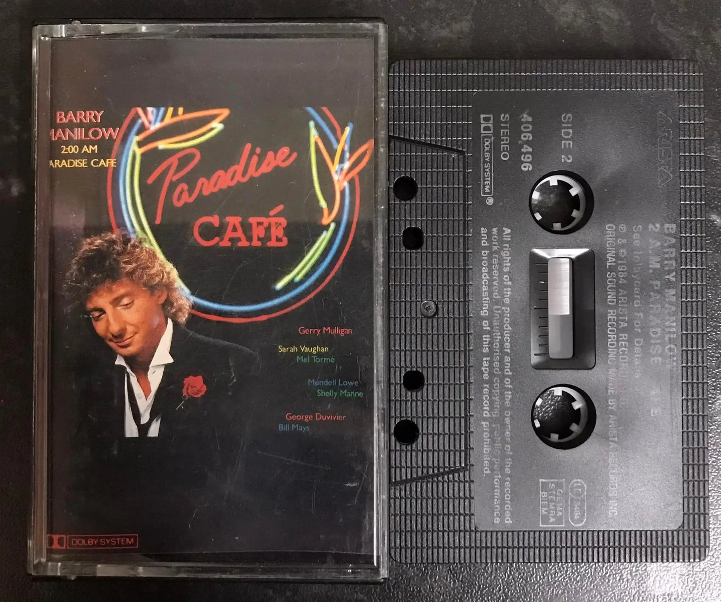 Barry Manilow, 2 AM Paradise Cafe Album, Arista, 406 496, Vintage Cassette Magretro