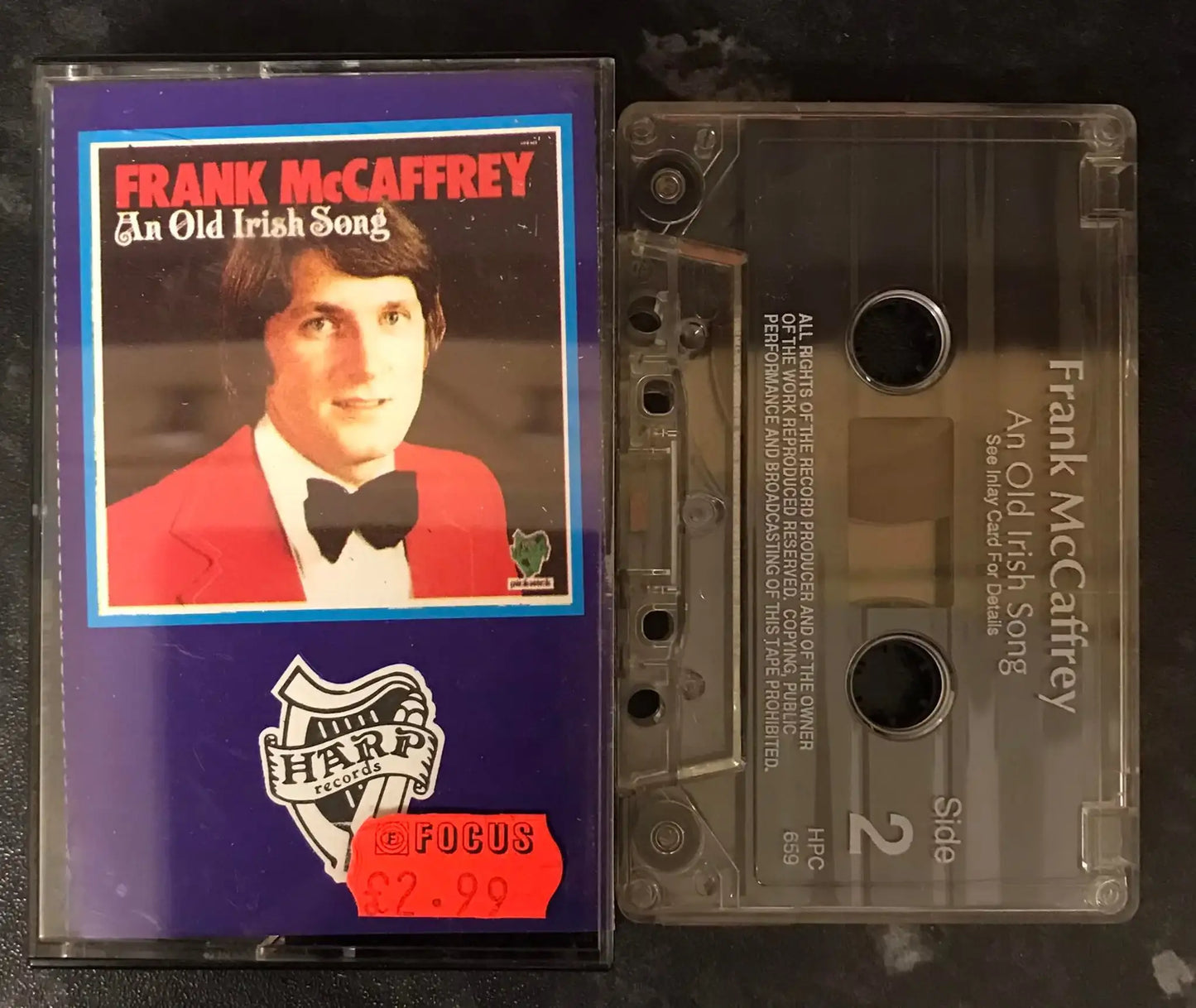 Frank McCaffrey, An Old Irish Song Album, hpc 659, Harp, Vintage Cassette Magretro