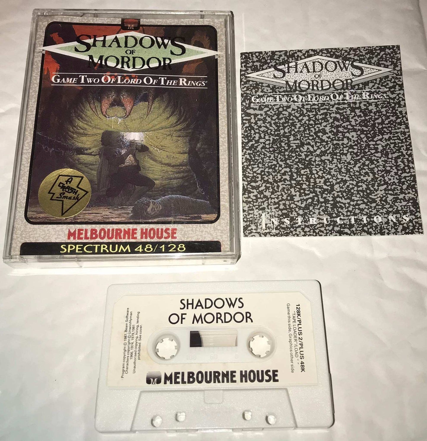 Shadows of Mordor, ZX Spectrum game by Melbourne House (RARE), WORKING Magretro