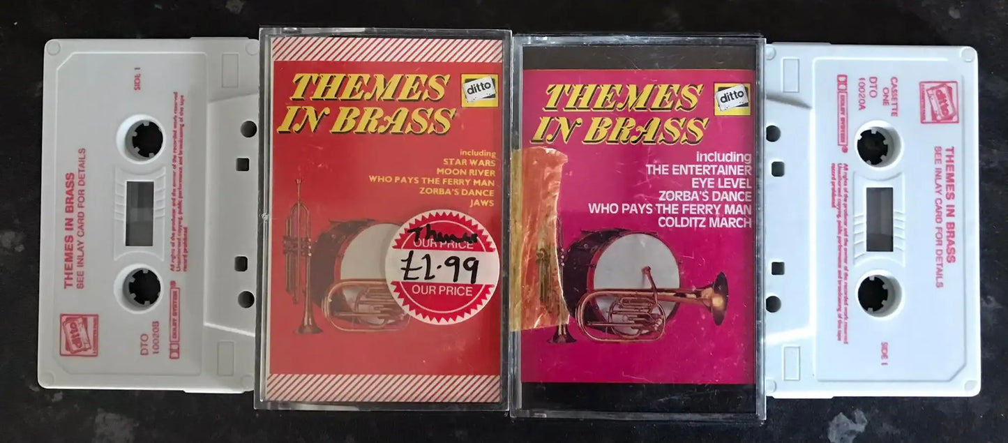 Themes In Brass Double Album, Ditto, DTO 10020, Vintage Cassette Magretro