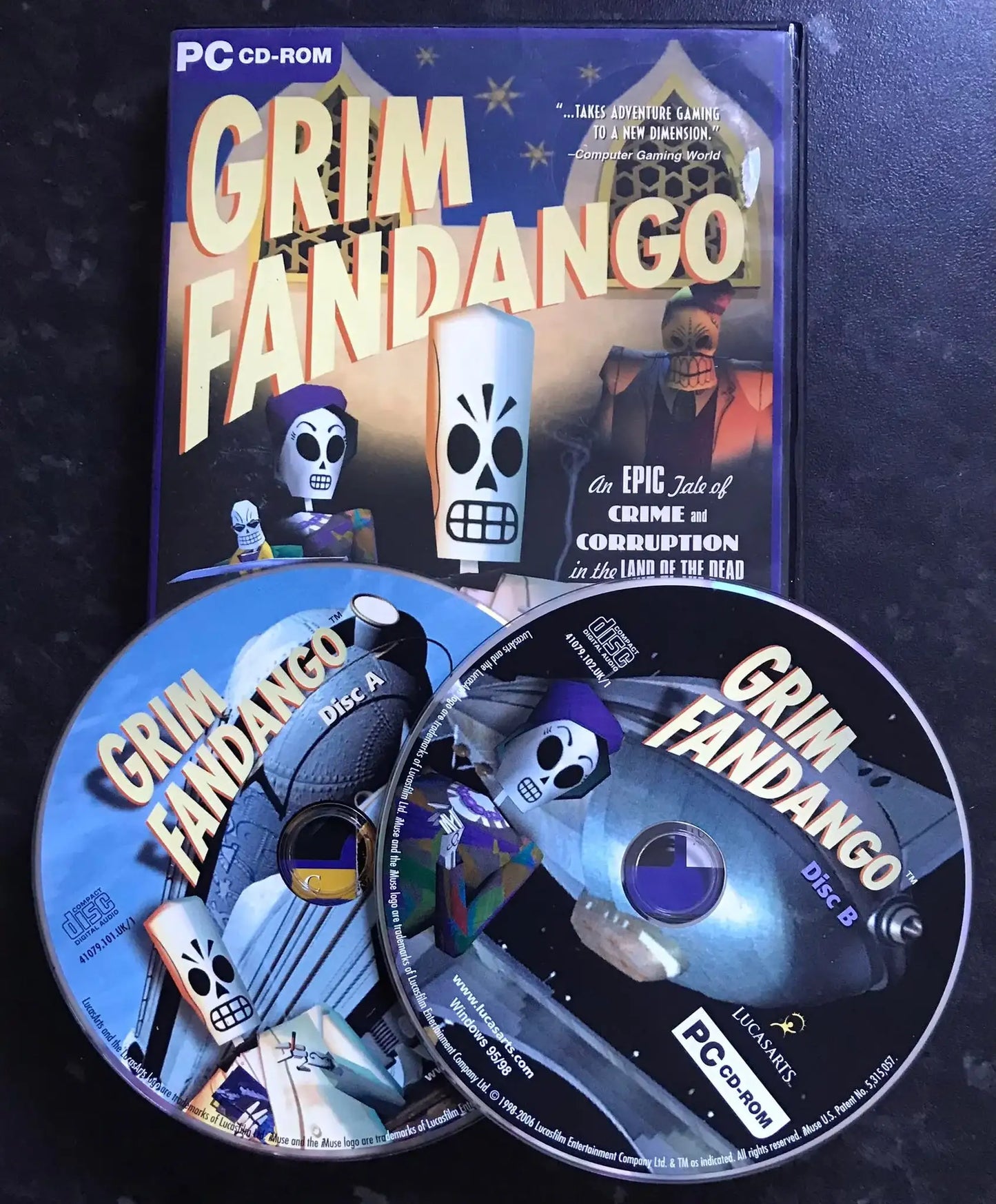 Grim Fandango, Lucas Arts, PC Game Magretro