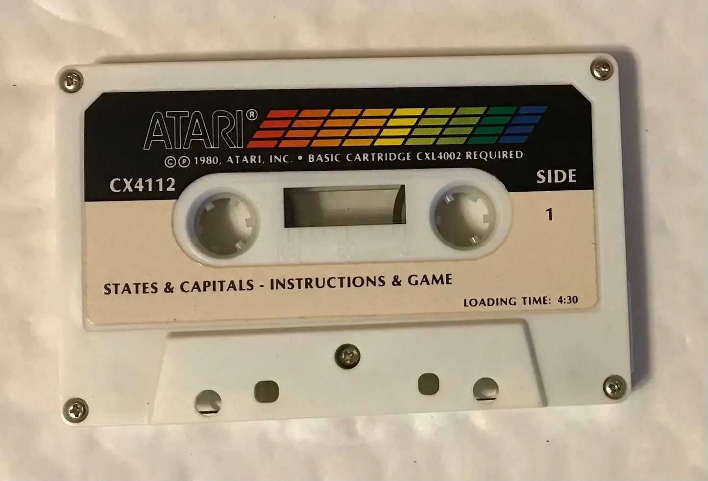 States and Capitols, Atari 800xl, requires Basic Cartridge Magretro