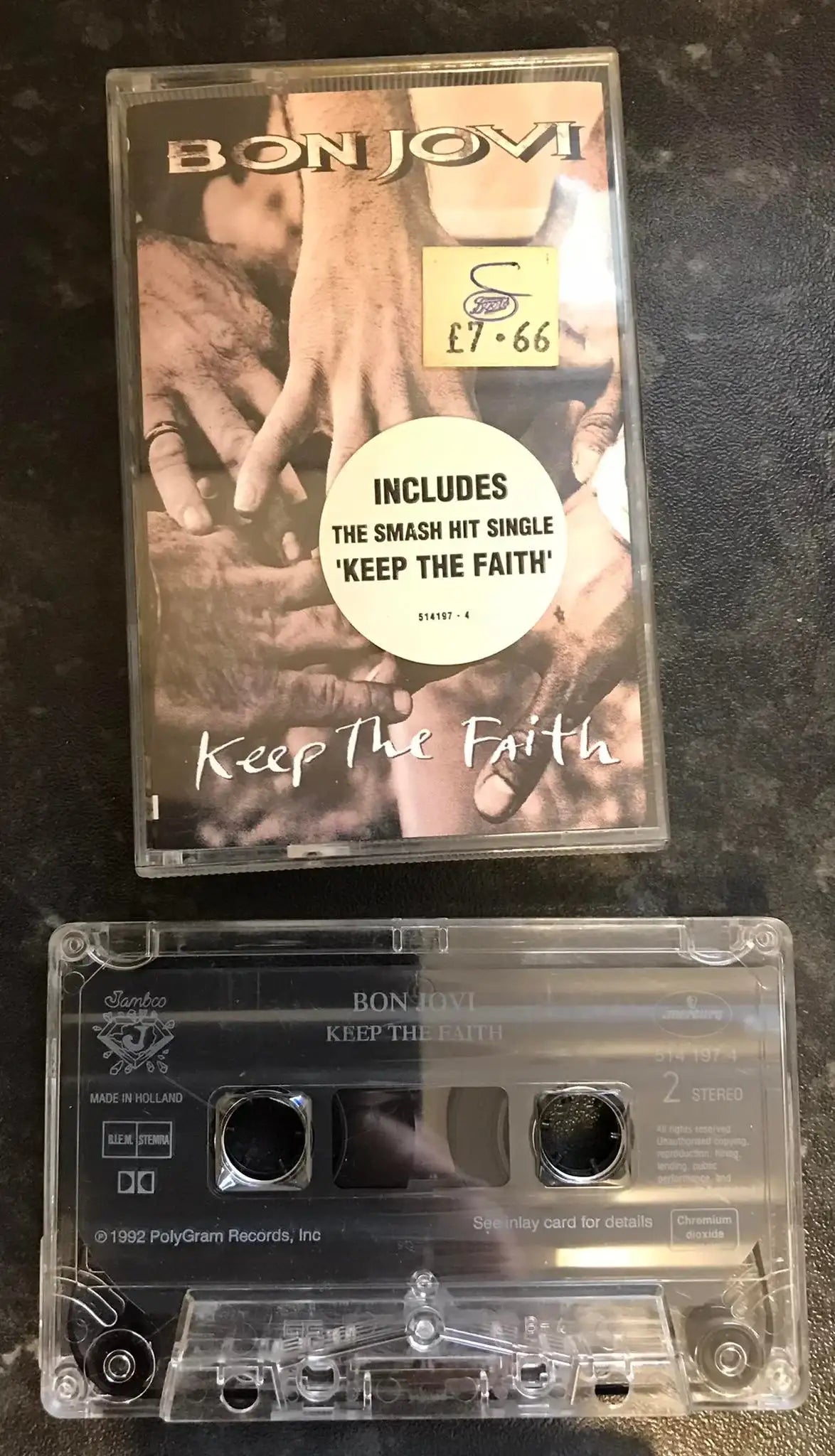 Bon Jovi, Keep The Faith Single, MERCURY, 514 197-4, Vintage Cassette Magretro