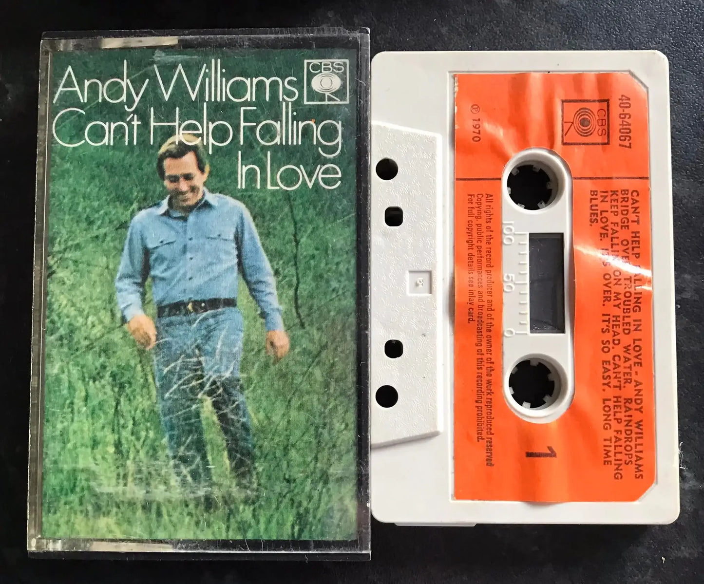 Andy Williams, Can't Help Falling In Love, CBS, 40-64067, Vintage Cassette Magretro
