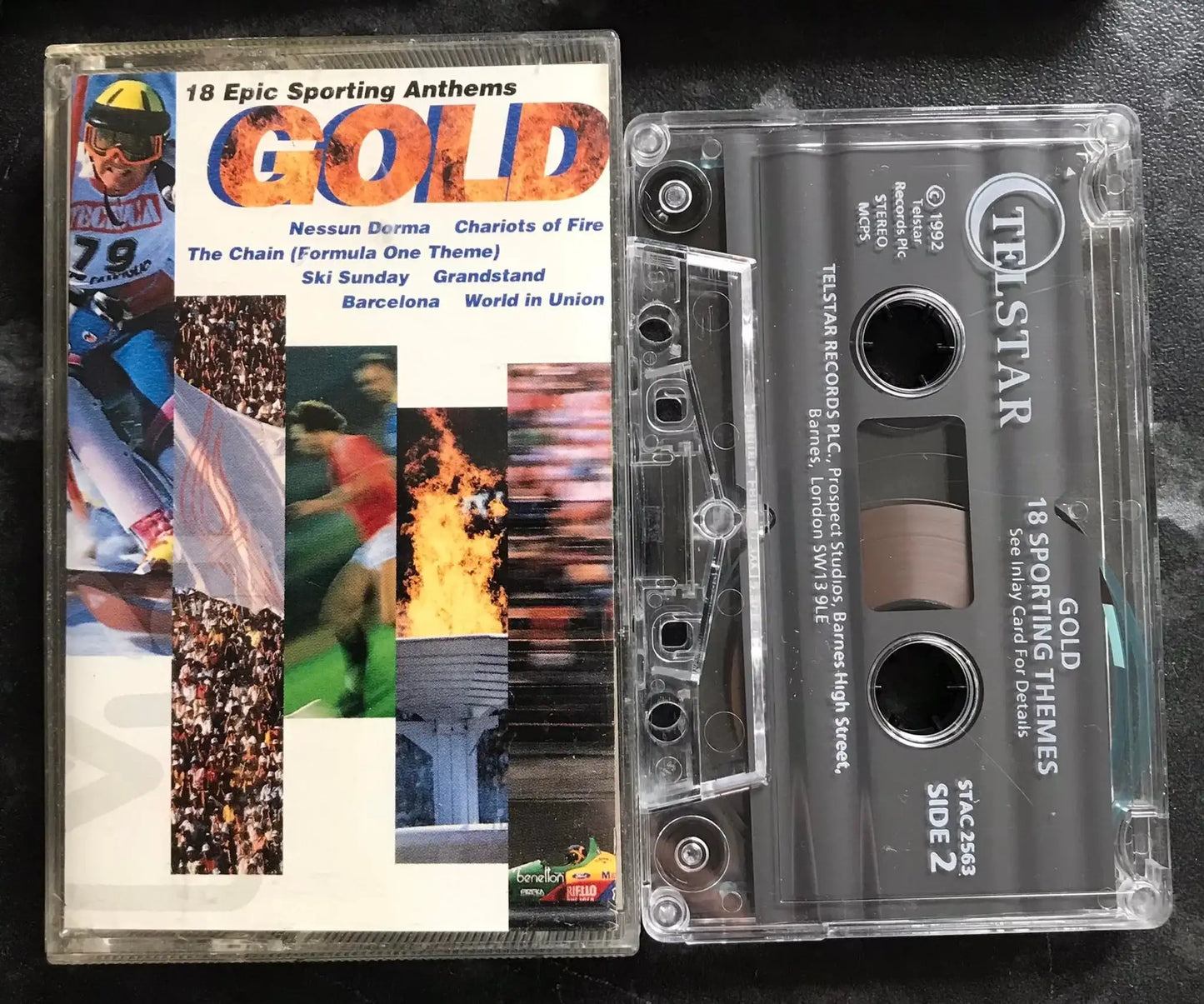 GOLD, 18 Sporting Anthems, Telstar, STAC 2563, Vintage Cassette Magretro