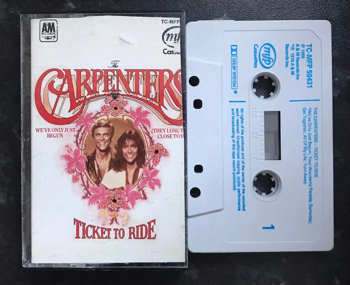 Carpenters, Ticket to Ride Album, Vintage Cassette Magretro