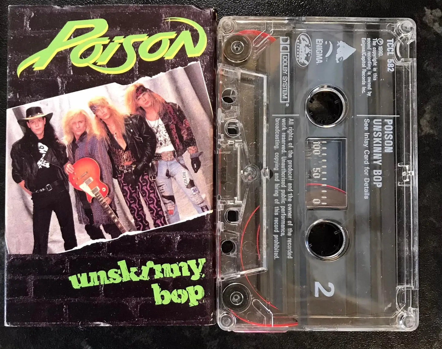 Poison, Unskinny Bop Single, tccl 582, Capitol, Vintage Cassette Magretro