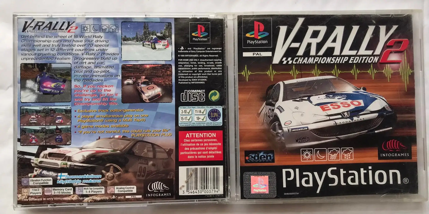 v-rally 2, Playstation 1 Game Magretro