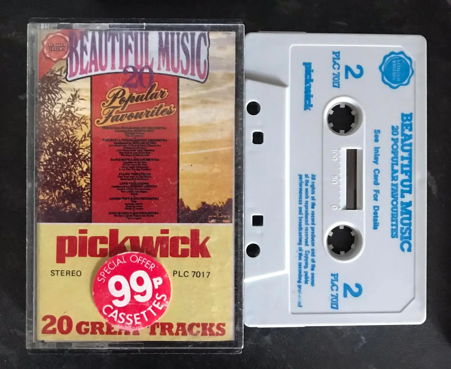 Beautiful Music Album, 20 popular favourites, PICKWICK,PLC 7017,Vintage Cassette Magretro