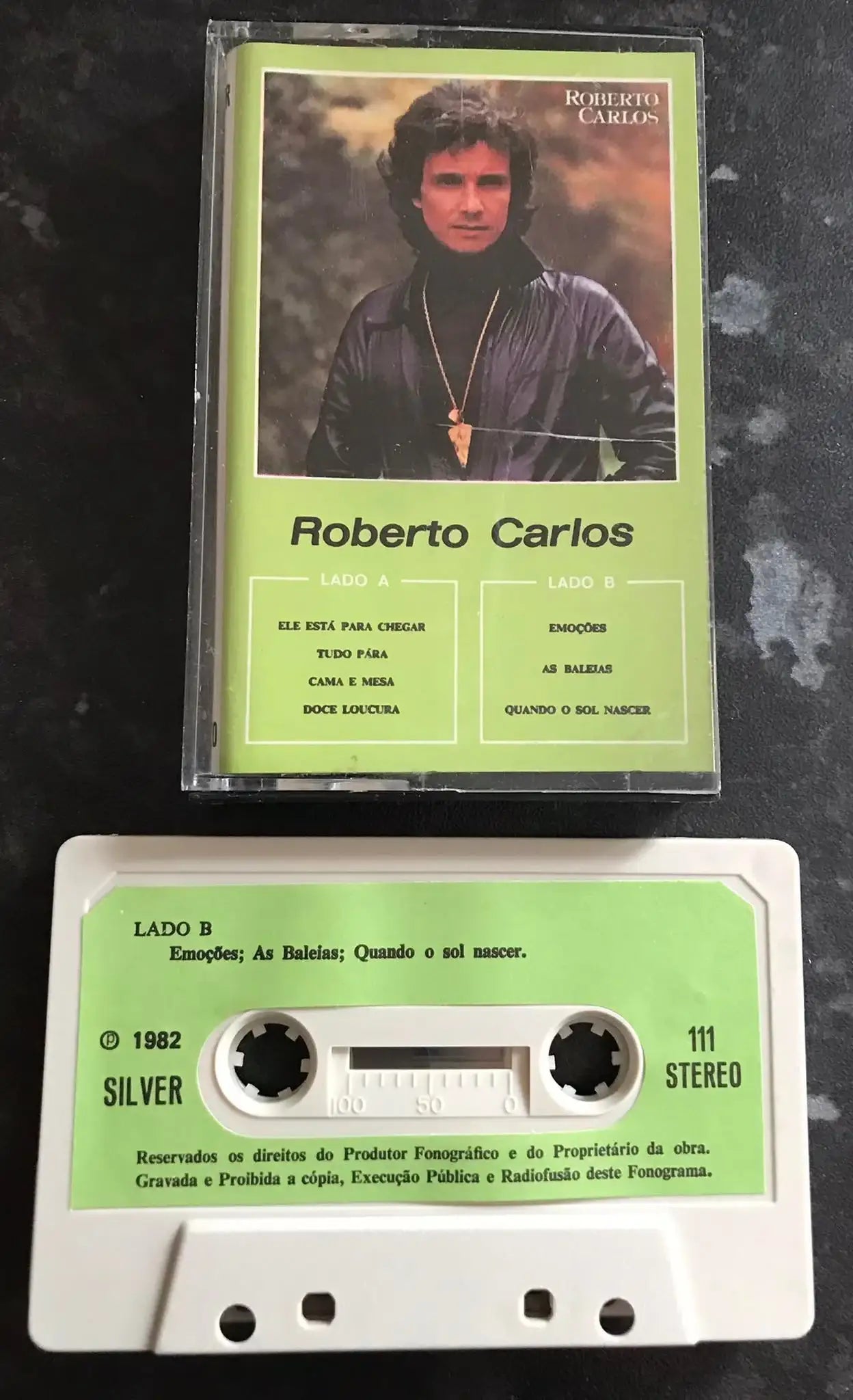 Roberto Carlos, Self Titled Album by Silver, Vintage Cassette Magretro