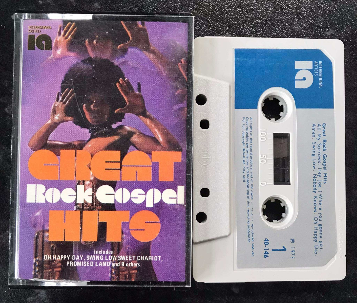 Great Rock Gospel Hits Album, Arrowtabs Limited, 40-146, Vintage Cassette Magretro