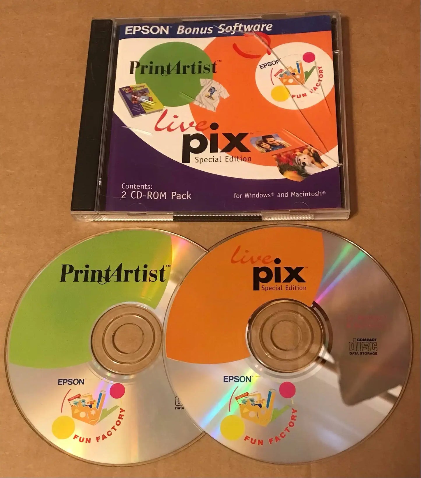 Print Artist and Live Pix - Bonus Packset - PC GAME CD rom Magretro