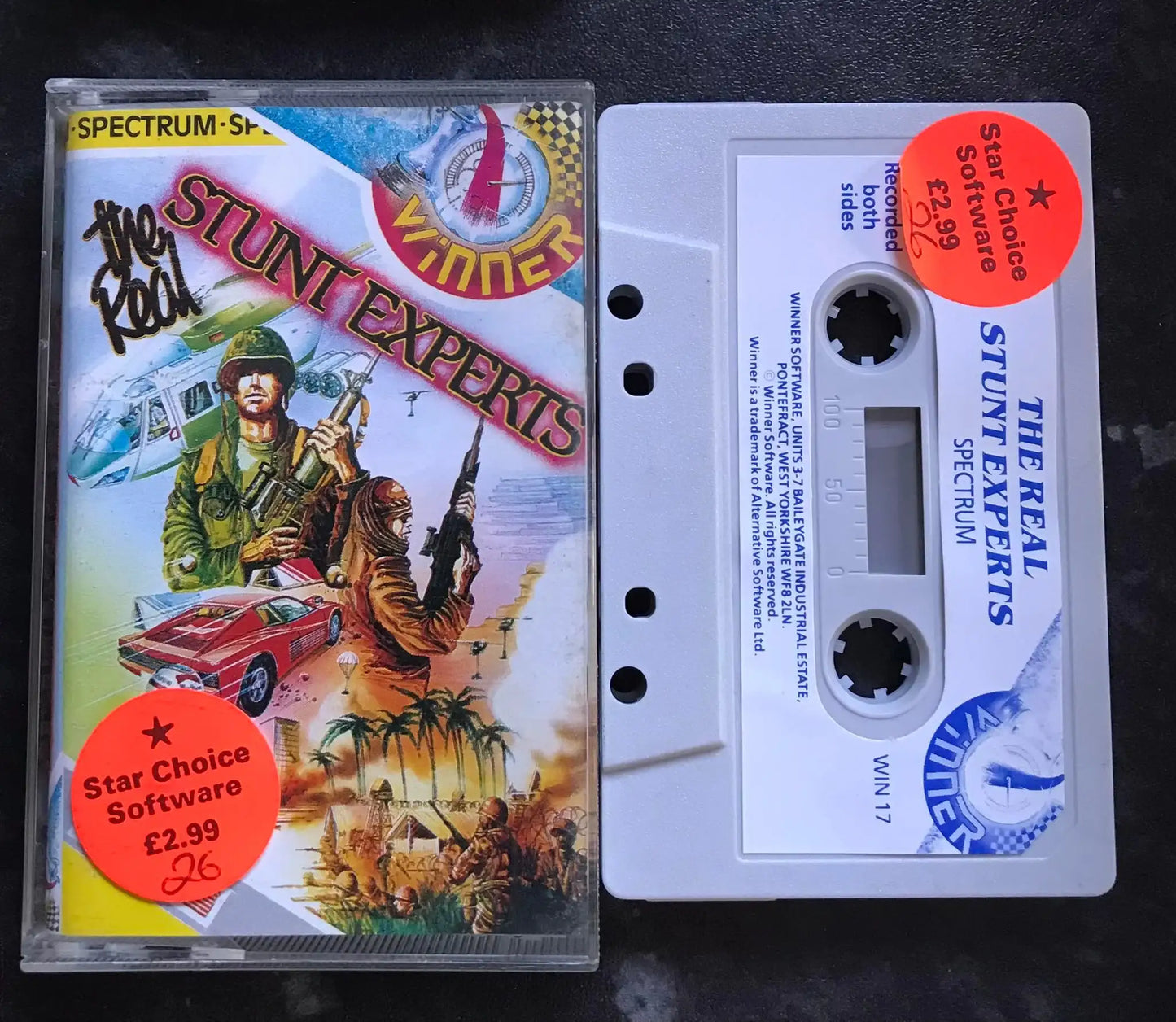 The Real Stunt Expert by Winner Software, ZX Spectrum Game, Working Magretro