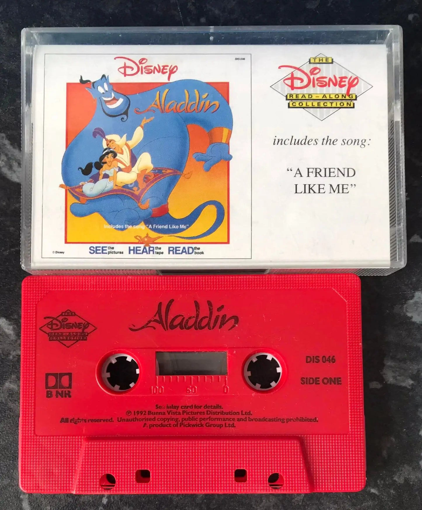 Aladdin, Disney Read Along, DIS 046, Vintage Cassette Magretro