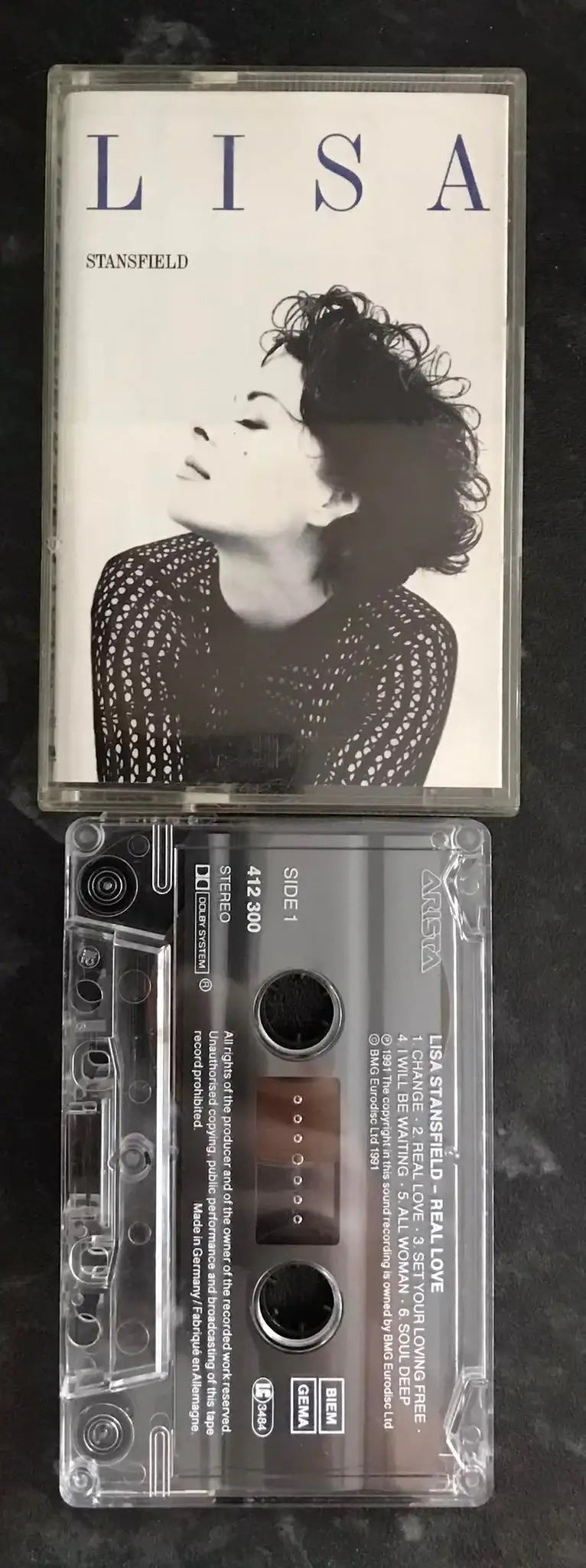 Lisa Stansfield, Real Love Album, Arista, 412 300, Vintage Cassette Magretro